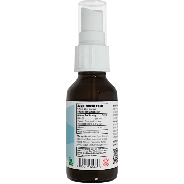 Integrative Peptides BPC-157 PURE Oral Spray Пептиди для загоєння тканин, спрей оральний (з D-рибозою), 60 порцій