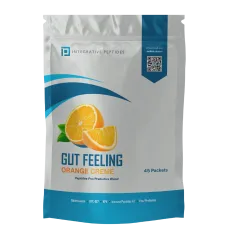 Integrative Peptides Gut Feeling Travel Sachets — Orange Creme — Пептиди для підтримки шлунково-кишкового і системного здоров’я (зі смаком апельсина), 45 стіків
