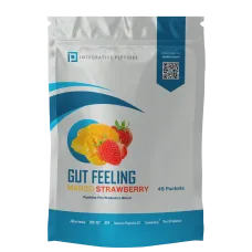 Integrative Peptides Gut Feeling Travel Sachets — Mango Strawberry — Пептиди для підтримки шлунково-кишкового і системного здоров’я (зі смаком манго та полуниці), 45 стіків